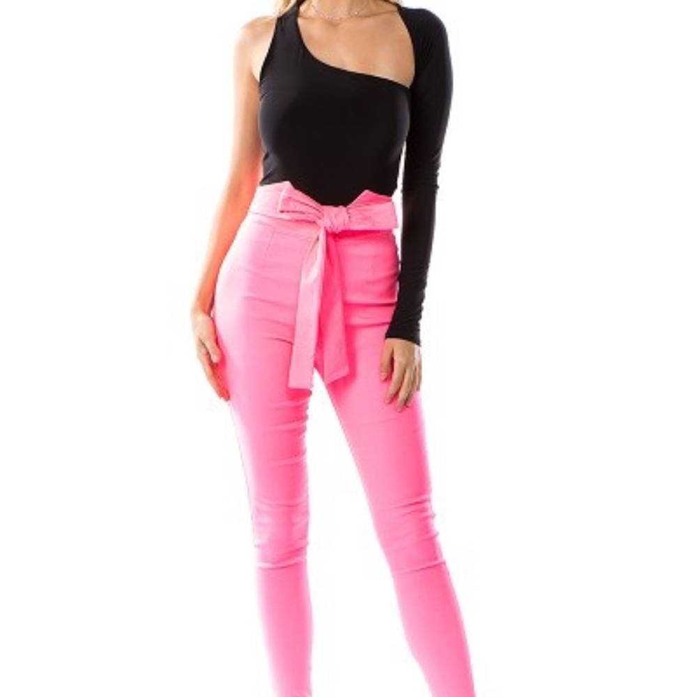 Pink high waist pants